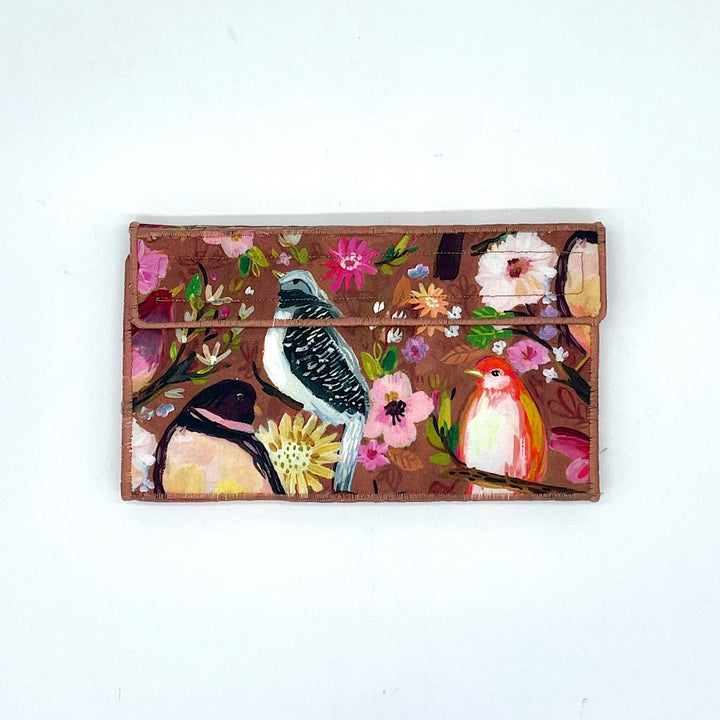 Handmade Fabric Wallet with Bird Design