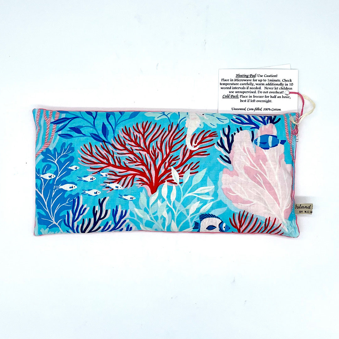 Handmade Ocean Print Fabric Heating Pad