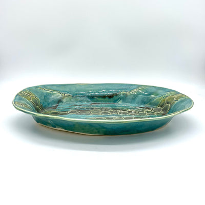 Handmade Large Oval Ceramic Serving Bowl