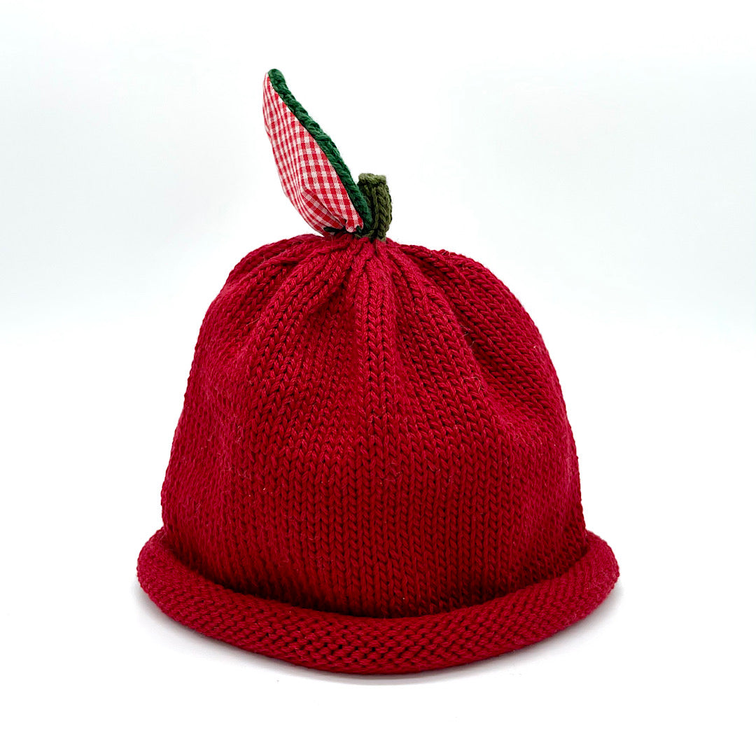 Handcrafted Red Cotton Knit Hat