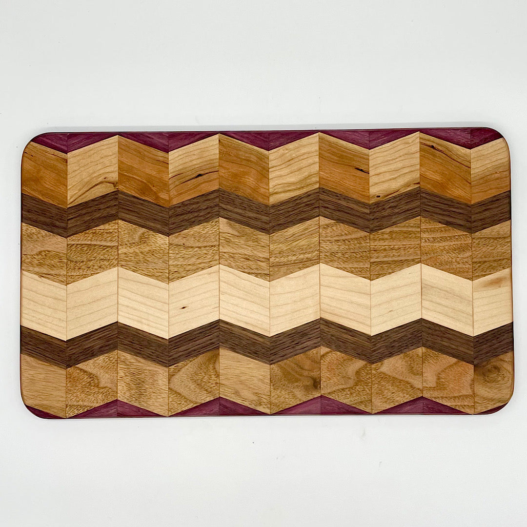 Handcrafted Zigzag Wood Charcuterie Board