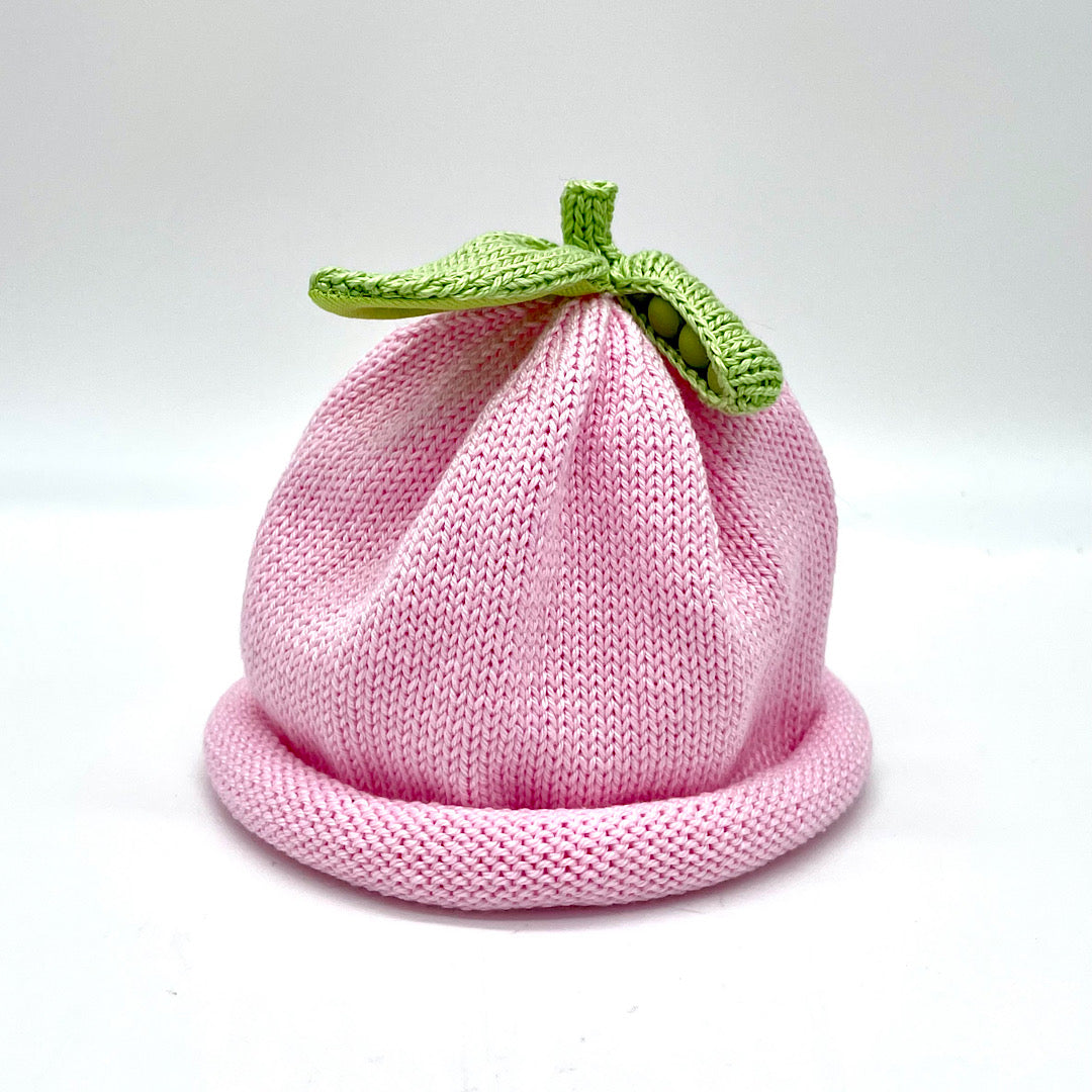 Handcrafted Pink Peapod Knit Hat